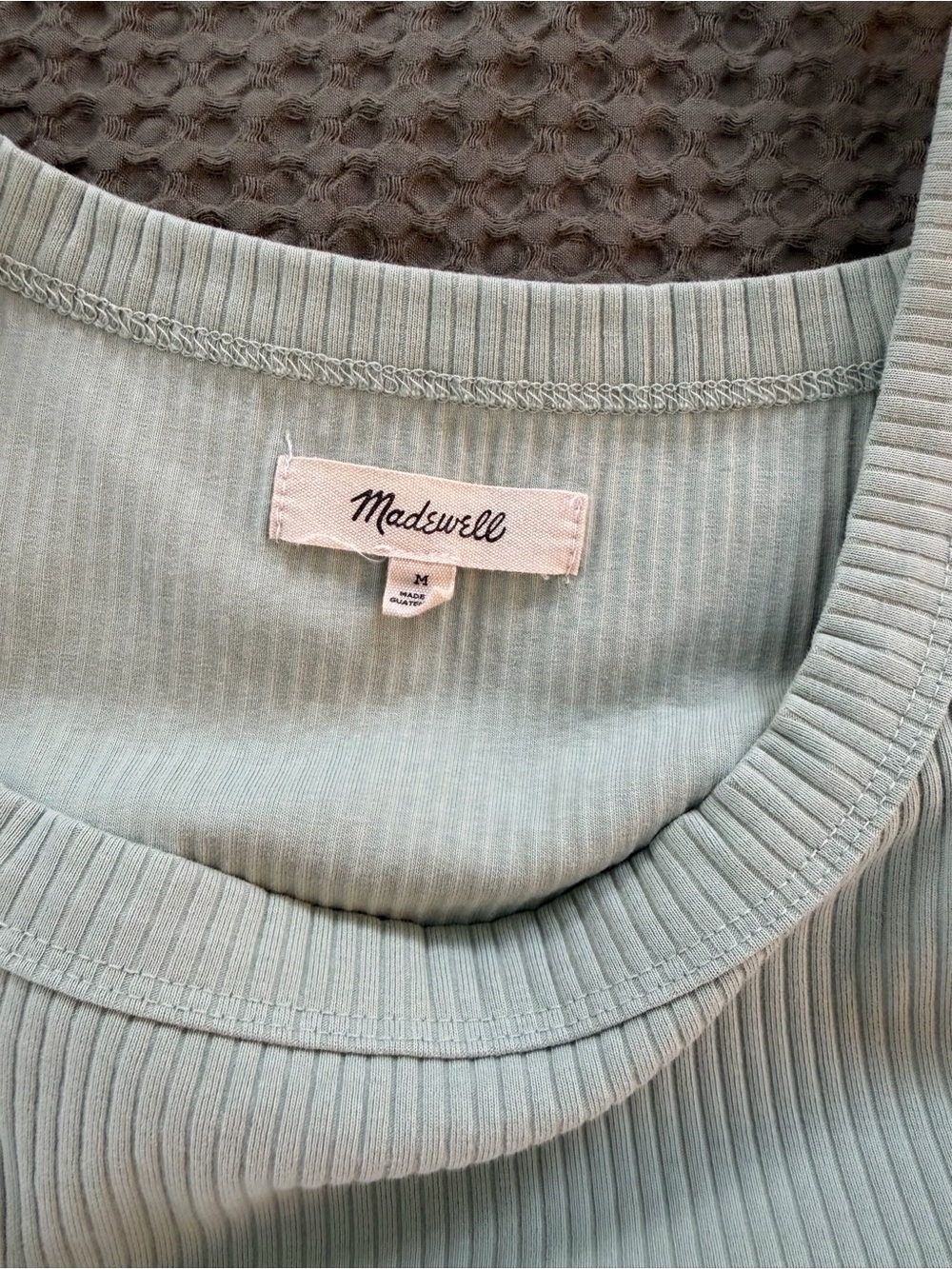 Madewell Light Sage Ribbed Crop Tank - Picture 3 of 3